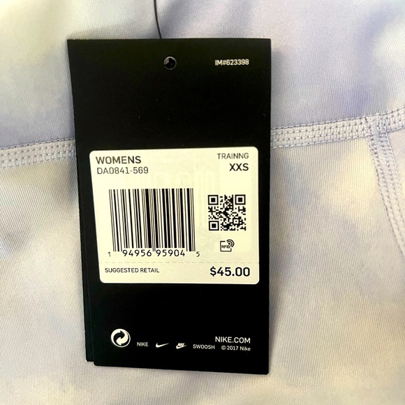 Nike Women’s Mid-Rise Lavender Tie-Dye Biker Short - Picture 5 of 7